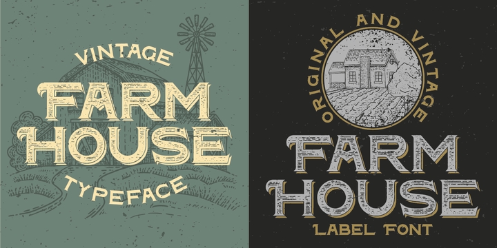 Beispiel einer Farm House-Schriftart #4